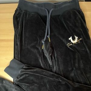 True religion velvet joggers size Xs
